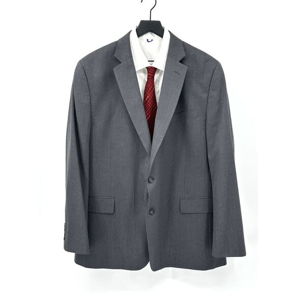 STAFFORD jacket blazer sport coat slim fit travel suit separates gray 48R - Picture 3 of 9